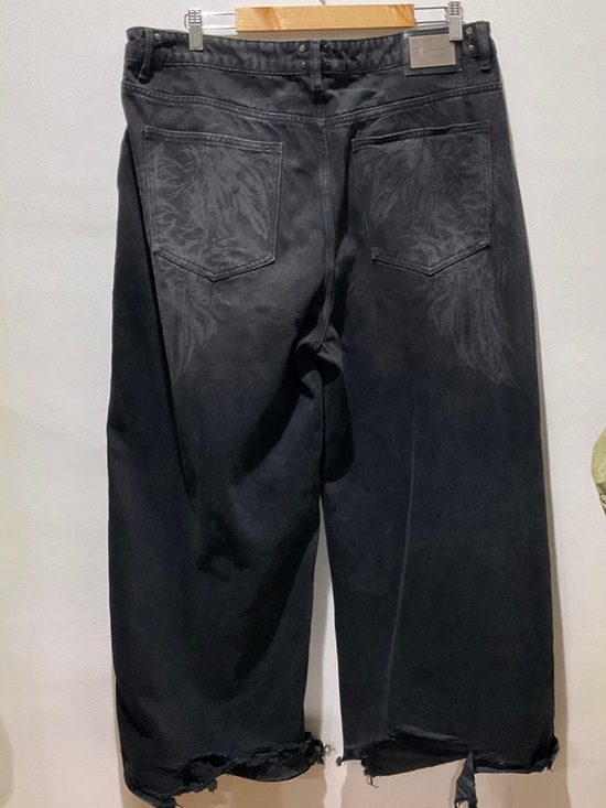 Men’s Divine Void Archangel Black Baggy Jeans, Sz 38 - Picture 2 of 14
